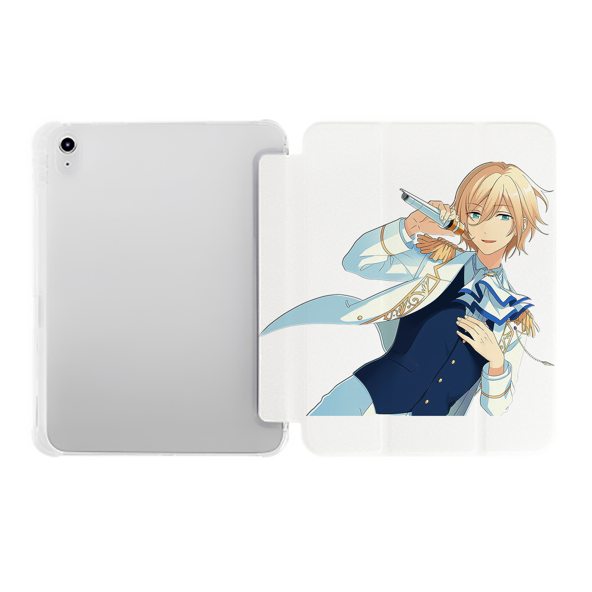 （画像用） あんさんぶるスターズ! Ensemble Stars IPad ケース ペン収納付き 三つ折りスタンド PUレザー×シリコン 対応機種9.5/10.5/10.9インチ